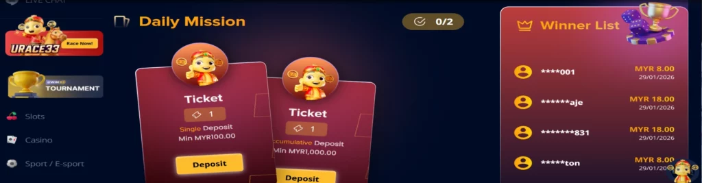 Daily Deposit Bonuses & Reloads